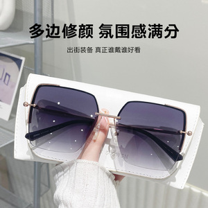 Women's <b>Sunglasses</b> JS8560 Nylon UV400 Purple Gradient <b>Square</b> Frame Sun Protection Travel Driving Fashion - Product Image 3