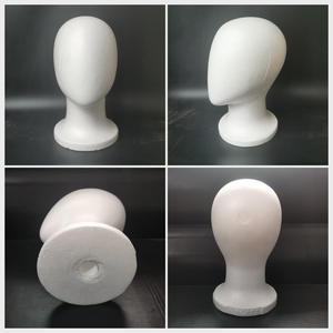 Tête de mannequin en mousse JXT14 15 pour perruques, idéale pour accessoires de cosplay, pour femmes adultes, en polyéthylène PE, avec design sans visage. - Product Image 2