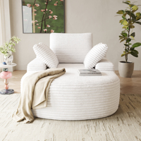 Canapé simple moderne nordique Voxhome, beige, fauteuil paresseux pour salon, chambre à coucher, canapé ovale compressé, mobilier, nouveau design