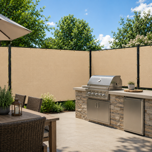 Rouleau de clôture occultante en maille HDPE tricotée robuste, résistant aux UV, pour jardin et couverture de grillage extérieur - Product Image 6