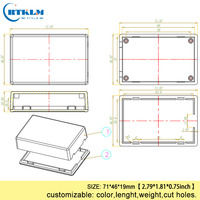 Boîtier en plastique 71*46*18.5mm Boîtier électronique Boîtier électrique en plastique Boîte en plastique ABS Boîtier de projet Petit boîtier de jonction DIY
