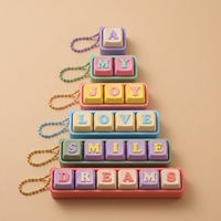 Customize ABC Keycaps 3D Printed Keyboard Clicker With Fingertip Release Mechanism Keychain Cute Letters Symbols Keycaps