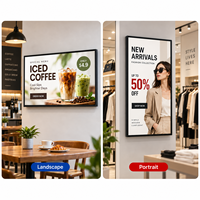 Affichage numérique 32 pouces Full HD avec animation publicitaire, Wi-Fi intégré, anti-reflet pour l'accueil, les magasins de détail, les halls d'exposition, l'intérieur 1