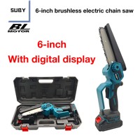 Tronçonneuse sans fil portable à batterie au lithium rechargeable 20v, scie à bois de 6 pouces, tronçonneuse, outil électrique à batterie au lithium