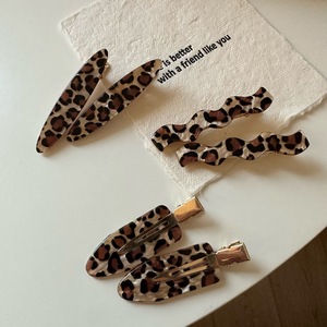 Nouvelle pince à cheveux coréenne en acétate imprimé léopard couleur café, pince pour frange, pince latérale, pince latérale élégante et polyvalente - Product Image 2