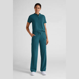 2025 recién llegados personalizados Unisex poliéster algodón Jogger tejido Hospital médico enfermería enfermera Doctor Scrubs uniformes impresos - Product Image 2