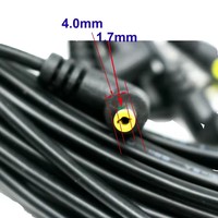 CCTV DC-Stromstecker 4,0mm x 1,7mm Männlich 90 Grad Winkeladapter Mit Kabel