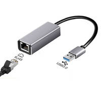 Adaptor Ethernet USB Gigabit, adaptor Ethernet jaringan RJ45 ke 1000Mbps untuk Desktop dan Laptop dan Notebook