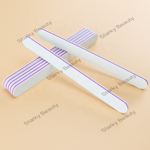 Professionale lima per unghie 5 forme 180/240 lima per unghie colore bianco personalizzato striscia di lucidatura per unghie carta <span class=keywords><strong>vetrata</strong></span> - Product Image 2