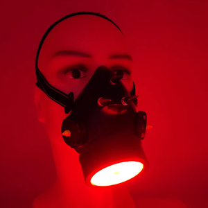 Black Devil Horns Remaches Máscara <span class=keywords><strong>de</strong></span> gas Respirador Cyber Goth Cosplay Spikes Máscaras para Rave Party Accesorios <span class=keywords><strong>de</strong></span> Halloween - Product Image 1