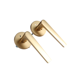 Poignée de <span class=keywords><strong>porte</strong></span> intérieure <span class=keywords><strong>Design</strong></span> de luxe à levier de style scandinave Ensemble de poignées de serrure de <span class=keywords><strong>porte</strong></span> à mortaise en or brossé - Product Image 1
