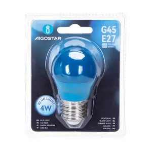 Bombilla LED G45 Azul E27 4W, bajo consumo, larga vida útil, ideal para decoración y ambientación. - Product Image 3