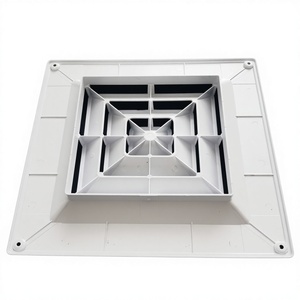 Difusor de Plástico Cuadrado Personalizado de Venta Directa de Fábrica, Salida de Aire Circular Engrosada, Persianas Modernas de Montaje en Pared, Garantía de 2 Años - Product Image 3