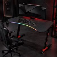 Aor Esports - Offre Spéciale - Bureau de Gaming d'Occasion pour Gamers avec Pieds Métalliques, Table de Jeu PC Racing avec Support Casque