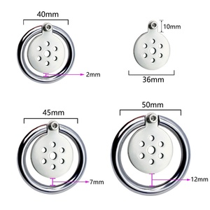 แหวนรัดอวัยวะเพศชายแบบเดี่ยว FRRK-127 พร้อมสายสวนขนาดสั้น กรงรักษาพรหมจรรย์ BDSM  ล็อคอวัยวะเพศชาย แข็งแรงและสะดวกสบาย ของเล่นทางเพศสำหรับผู้ชาย - Product Image 6