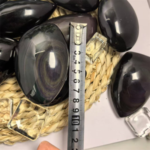 Obsidienne arc-en-ciel naturelle de haute qualité en gros, magnifique artisanat brut d'obsidienne pour la décoration de la maison et du jardin - Product Image 5