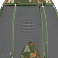 Tente de trampoline pour enfants, trampoline rond pliable avec filet de protection, utilisation extérieure et domestique