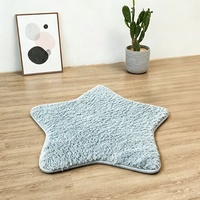 Tapis personnalisé en forme d'étoile grise, tufté à la machine, doux et moelleux, esthétique, antidérapant, pour chambre d'enfant et décoration intérieure