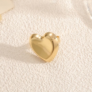Jingciren Boutique Fashion Metal Peach Heart Glazed Ring <b>Bracelet</b> <b>Earrings</b> <b>Set</b> Design Light Luxury Jewelry <b>Set</b> Three Piece - Product Image 4