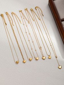 Kalung liontin lapis emas 18K baja tahan karat, kalung elegan modis gaya Korea untuk pabrik wanita 2025 - Product Image 6