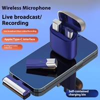 Microphone Lavalier sans fil SX960 pour vidéo courte et mini diffusion en direct compartiment de charge réduction du bruit surveillance de réverbération