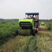 Machine d'emballage de silage de maïs combinée PTO, broyeur de tondeuse à gazon pour tracteur, mini-presses à balles rondes pour la récolte du foin