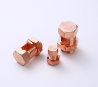 Conector de Perno Dividido de Latón, Abrazadera de Cable Paralela, Clasificación 6A/10A para Distribución de Energía y Conexiones de Tierra