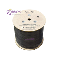 Câble Réseau UTP Cat6 CCA Haute Qualité 305m, Conducteur Solide 8 Conducteurs, Câble Ethernet LAN, Chine