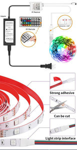 IP65 Juego de tiras <span class=keywords><strong>LED</strong></span> RGB de 5-15 metros Controlador regulable USB Cambio de color remoto Interior del automóvil Retroiluminación brillante Paisaje PC largo - Product Image 3