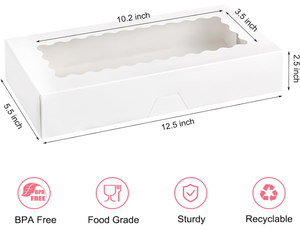 Boîtes de boulangerie biodégradables avec lamination mate, à ouverture automatique, pour friandises, collations, fraises enrobées de chocolat, bombes de chocolat chaud - Product Image 2