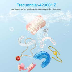 Limpiador Ultrasónico Portátil Mini de 200ML y 45kHz con UV para Dientes, Dentaduras Postizas y Uso Doméstico, Color Plata - Product Image 3