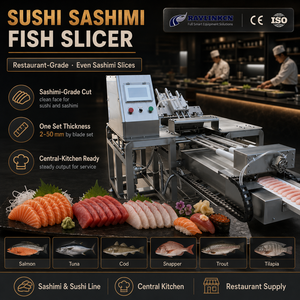 Trancheuse de Filet de Poisson Sushi SUS304 Tranches Uniformes pour <span class=keywords><strong>Saumon</strong></span> Thon Cabillaud Tilapia Pangasius Cuisine Centrale - Product Image 1
