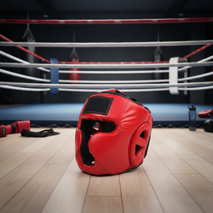 Casco de Protección de Media Cara Ajustable de Cuero Sintético PU de Alta Calidad, con Logotipo Personalizado Impreso y Etiqueta Tejida - Product Image 3
