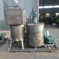Mélangeur et agitateur de ciment électrique FAE CMSC500/1000E pour injection de coulis, capacité 1000 litres, pompes de fondation pour injection de coulis