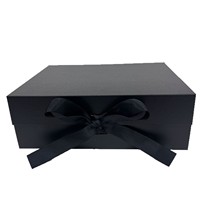 Boîte cadeau magnétique rigide personnalisée avec ruban, boîte d'emballage pliable et repliable pour bijoux, vêtements, cosmétiques et accessoires