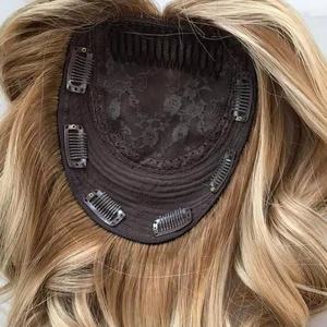 100% 欧洲处女人发定制Balayage金发犹太犹太丝绸基础上衣 - Product Image 4