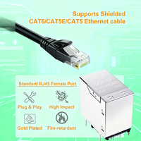 Conector RJ45 vertical doble de doble entrada para red industrial, el mejor para Ethernet rápido, compatible con Cat5e, Cat6, Cat7