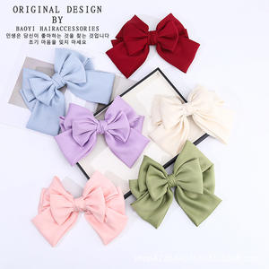 批发法国马尾爪发夹优雅女孩发饰珍珠塑料简约甜美风格蝴蝶结发夹 - Product Image 6