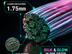 Filamento PLA de Seda Yiqiu3D de 1.75mm, Paquete Combinado, Filamento para Impresora 3D Tricolor y Fluorescente para Bambu Lab Creality - Product Image 2