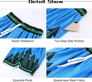 Short de basket-ball personnalisé OEM pour hommes respirant 100% polyester BSCI maille Sportswear vente en gros ensemble de shorts - Product Image 4