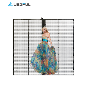 Dễ Dàng Cài Đặt Xây Dựng Phương Tiện Truyền Thông Mặt Tiền Diecast Nhôm Điện Tử Minh Bạch Led Display Board - Product Image 1