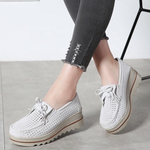 <span class=keywords><strong>Scarpe</strong></span> da <span class=keywords><strong>Infermiera</strong></span> con Rialzo, Mocassini con Plateau per Donna, <span class=keywords><strong>Scarpe</strong></span> Casual in Pelle Scamosciata con Zeppa, Slip-on, <span class=keywords><strong>Scarpe</strong></span> Basse da Donna - Product Image 6