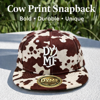 Gorra de Béisbol de Algodón con Visera Plana y Estampado de Vaca con Logotipo Bordado en 3D, 6 Paneles, Unisex, Estilo Urbano, Gorras Originales Deportivas