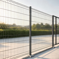 Clôture en treillis soudé incurvé 3D, galvanisée, revêtue de PVC, panneau de clôture de sécurité à pliage en V pour autoroute, clôture de sécurité pour sites industriels