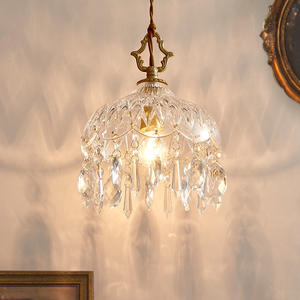 New Design Hanging Lamp European Bedroom <b>Led</b> Raindrop Chain <b>Small</b> Crystal Chandelier - Product Image 5