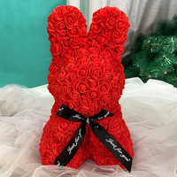 2026 Kedatangan Baru Eternal PE Rose Rabbit dengan Kotak Hadiah Hadiah Hari Valentine Bunga Mawar Buatan Tangan Hadiah Hari Ibu