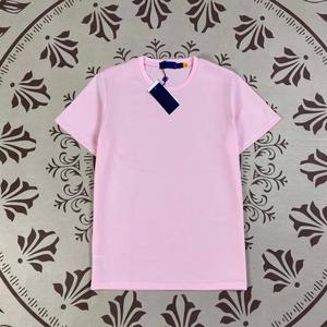 Camiseta <span class=keywords><strong>de</strong></span> Verano <span class=keywords><strong>de</strong></span> Algodón Puro Tejido RL <span class=keywords><strong>para</strong></span> Hombre y Mujer, Cuello Redondo, Manga Corta, Bordada, Ajuste Holgado - Product Image 6