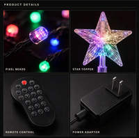 Guirlande lumineuse de Noël, lumières de fête, 400 LED, 16 millions de couleurs, télécommande par application, synchronisation musicale pour salon, maison, chambre à coucher