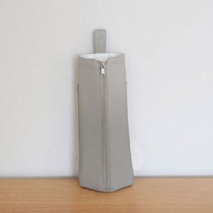 Black Fabric <b>Storage</b> Bag with Zipper and Hanging Loop Modern Minimalist Design for Home Furniture Organization - Product Image 2