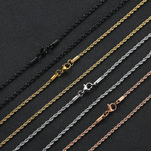 قلادة عصرية رخيصة ذهبية وفضية 3 من الفولاذ المقاوم للصدأ 18 "20" 22 "24" 30" - Product Image 1